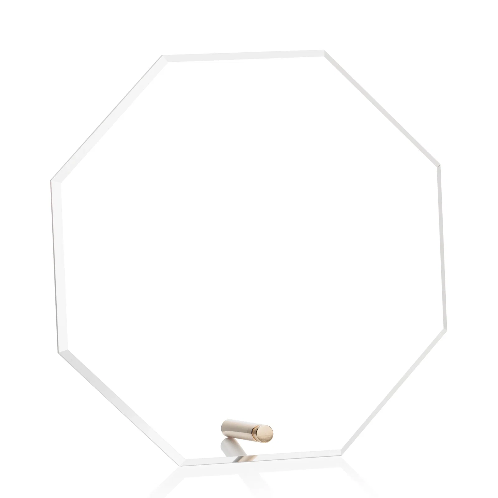 Personalized Beveled Acrylic Octagon Award with Easel Pin for donor appreciation