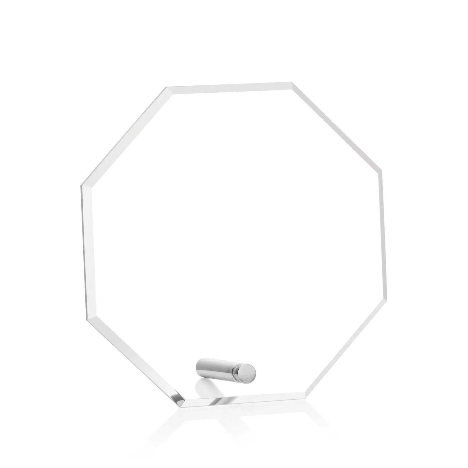 Personalized Beveled Acrylic Octagon Award with Easel Pin for graduation ceremonies