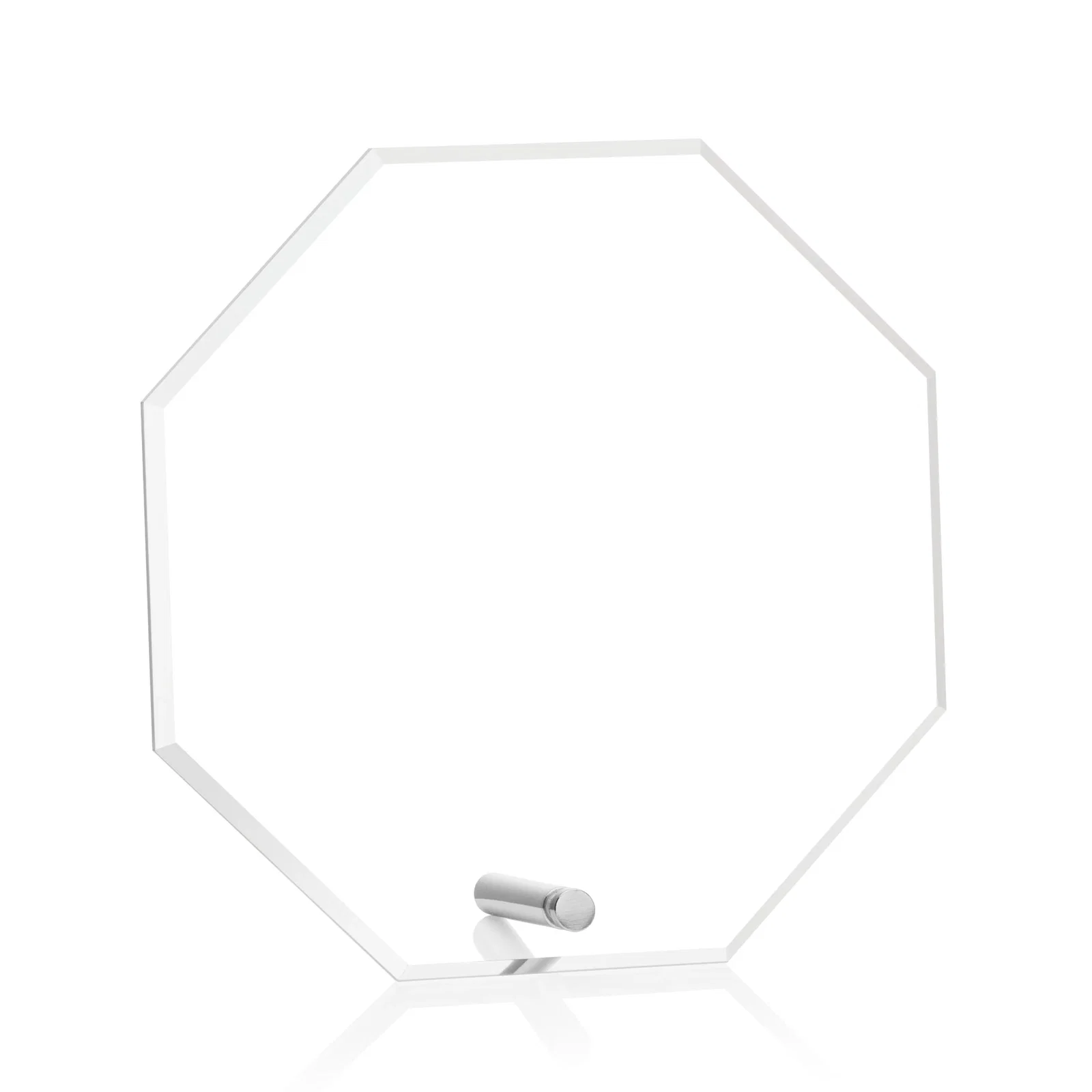 Personalized Beveled Acrylic Octagon Award with Easel Pin for safety achievement programs
