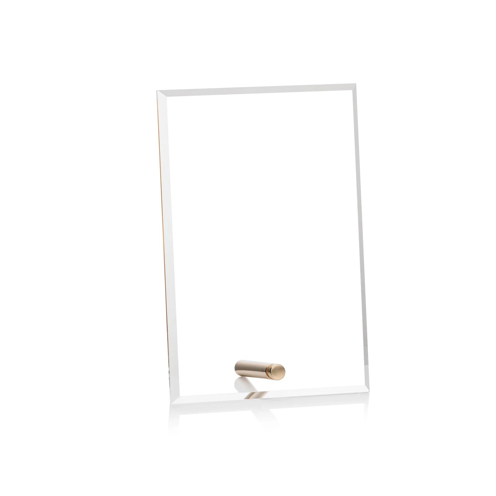 Personalized Beveled Acrylic Vertical Rectangle Award with Easel Pin for retirement presentations