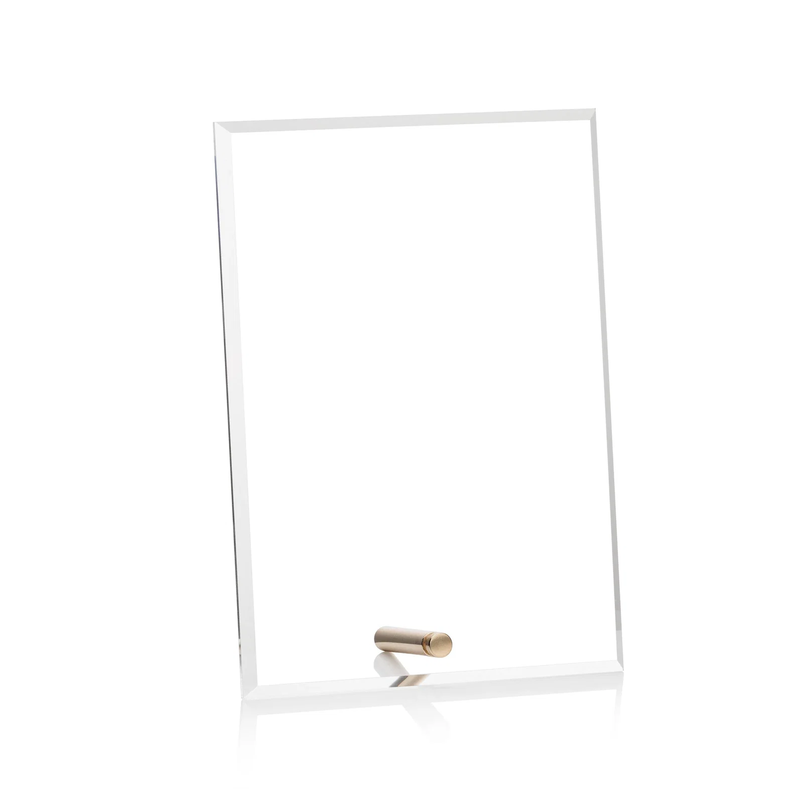 Personalized Beveled Acrylic Vertical Rectangle Award with Easel Pin for team milestone celebrations