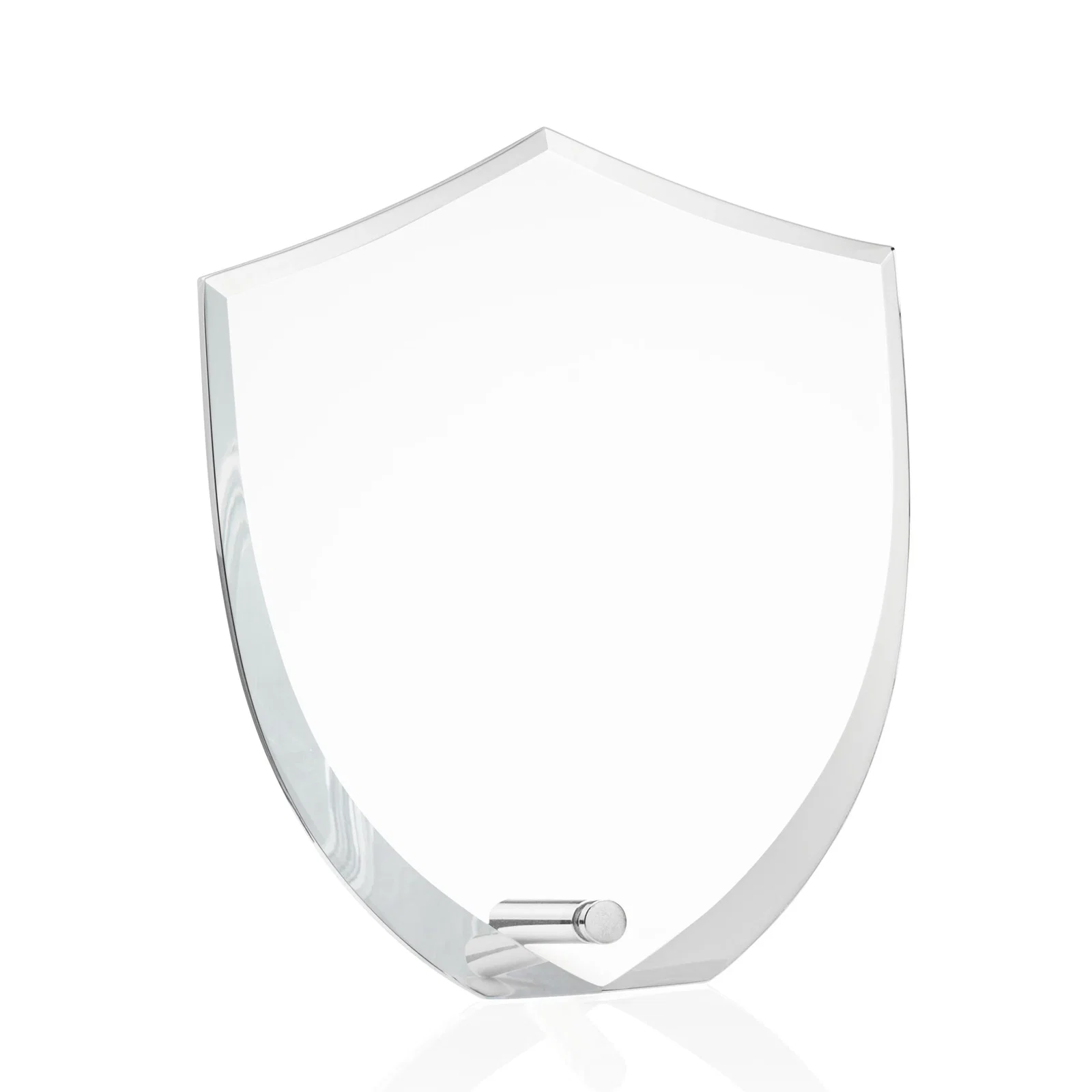 Personalized Beveled Acrylic Shield Award with Easel Pin for First Responders for safety achievement programs