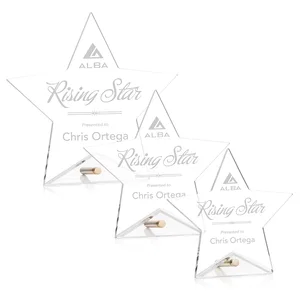 Beveled Acrylic Star Award with Easel Pin
