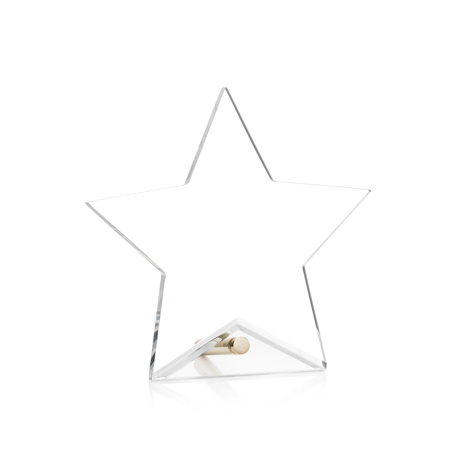 Personalized Beveled Acrylic Star Award with Easel Pin for retirement presentations