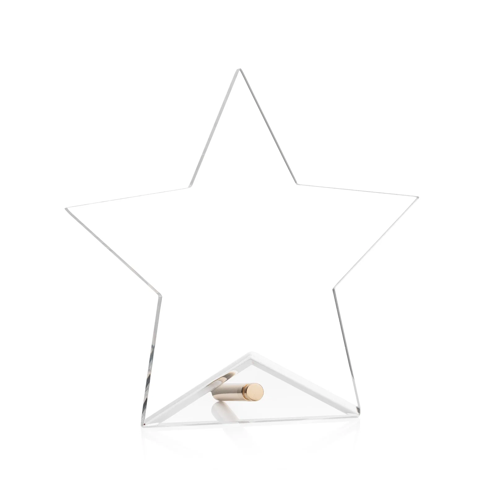 Personalized Beveled Acrylic Star Award with Easel Pin for team milestone celebrations