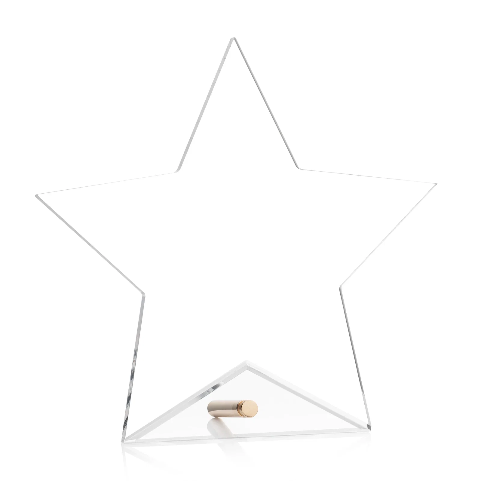 Personalized Beveled Acrylic Star Award with Easel Pin for donor appreciation