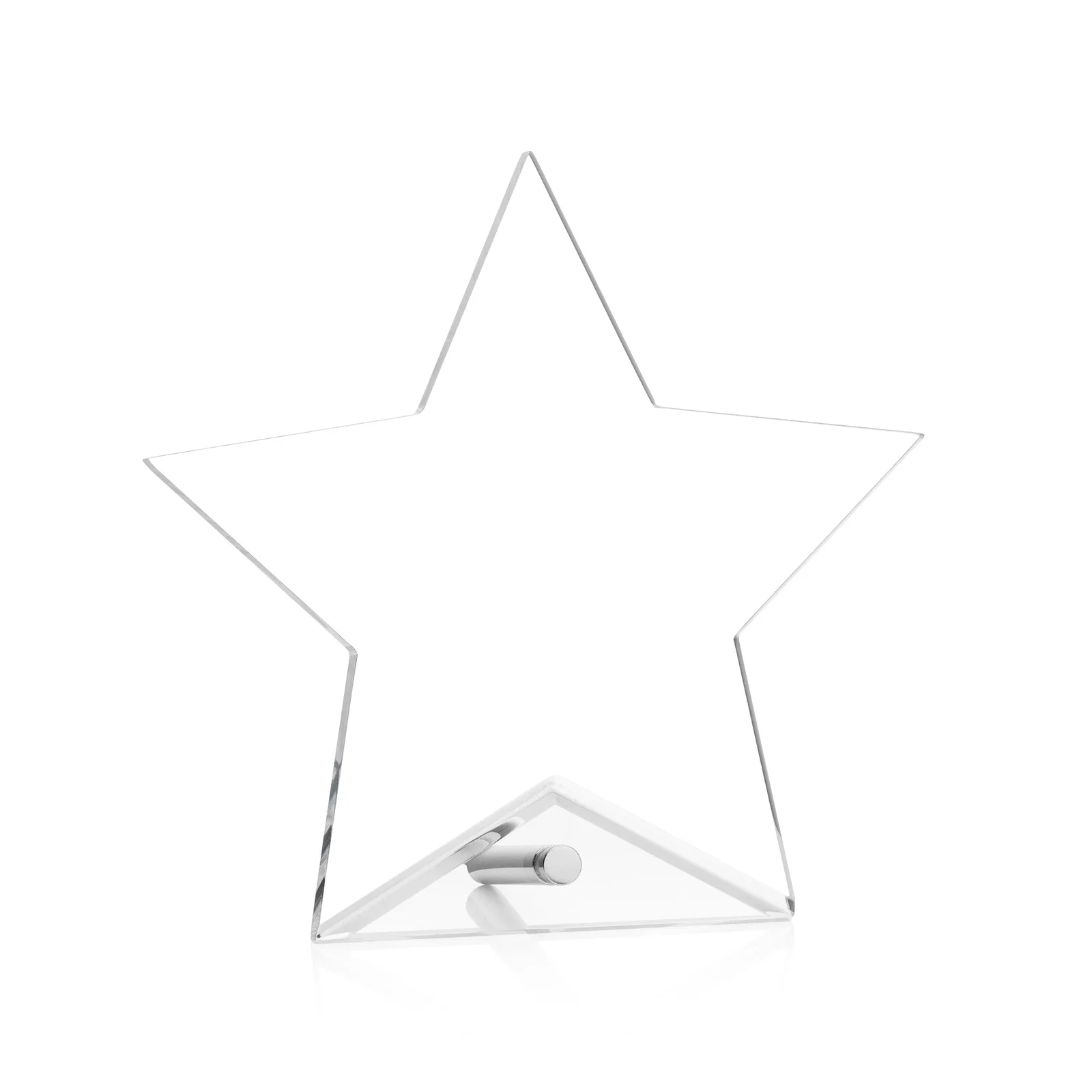 Personalized Beveled Acrylic Star Award with Easel Pin for safety achievement programs