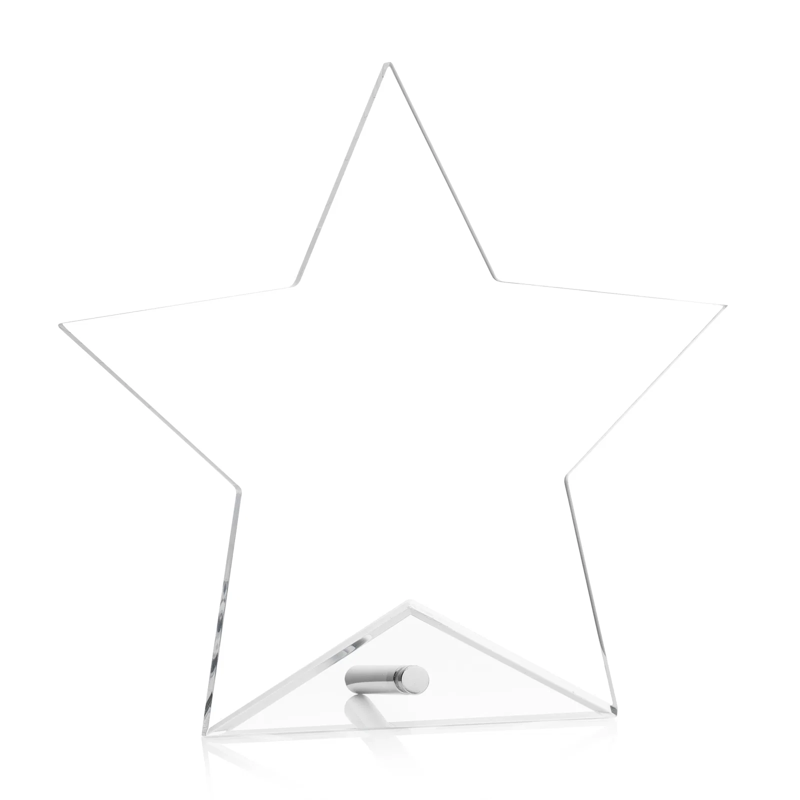 Personalized Beveled Acrylic Star Award with Easel Pin for volunteer appreciation