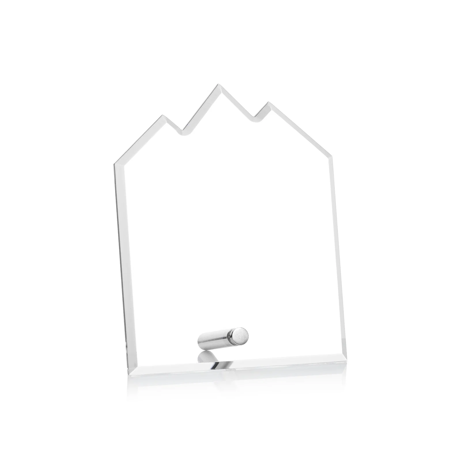 Personalized Beveled Acrylic Mountain Peak Award with Easel Pin for retirement presentations