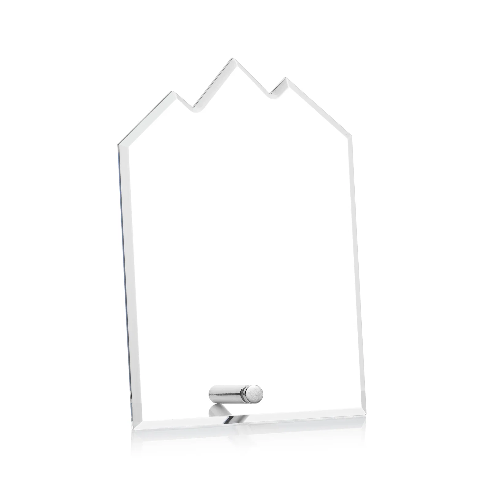 Personalized Beveled Acrylic Mountain Peak Award with Easel Pin for team milestone celebrations