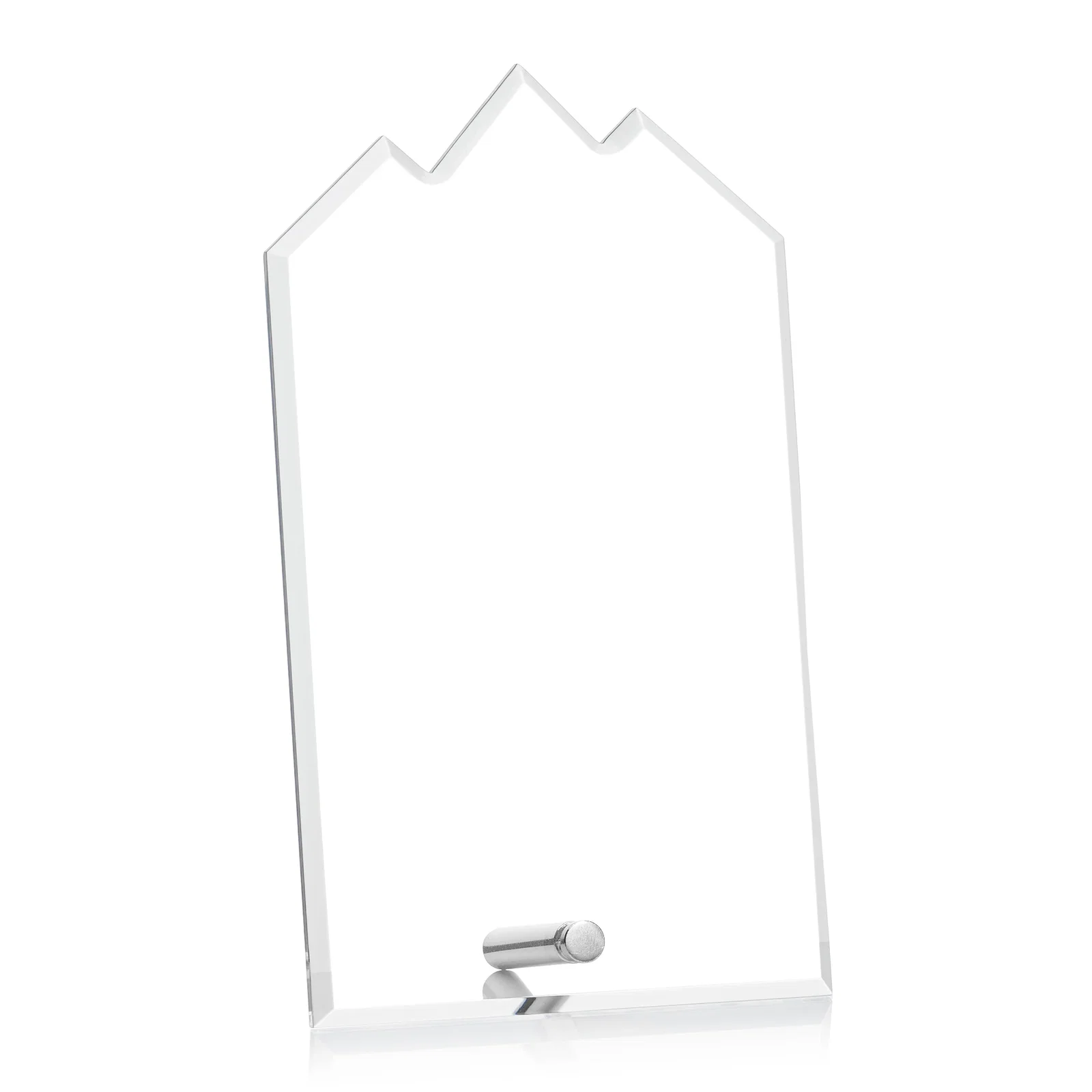 Personalized Beveled Acrylic Mountain Peak Award with Easel Pin for donor appreciation