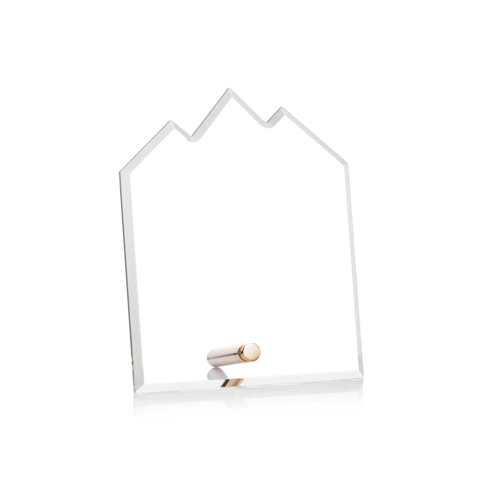 Personalized Beveled Acrylic Mountain Peak Award with Easel Pin for graduation ceremonies