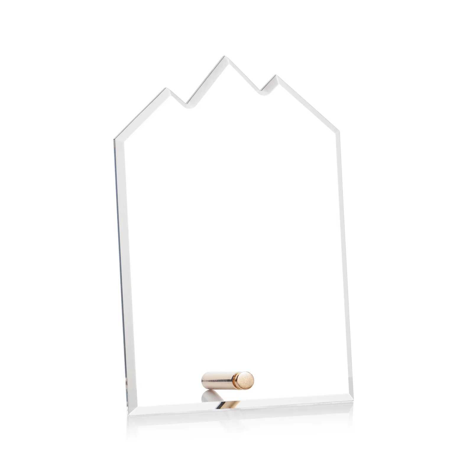 Personalized Beveled Acrylic Mountain Peak Award with Easel Pin for safety achievement programs