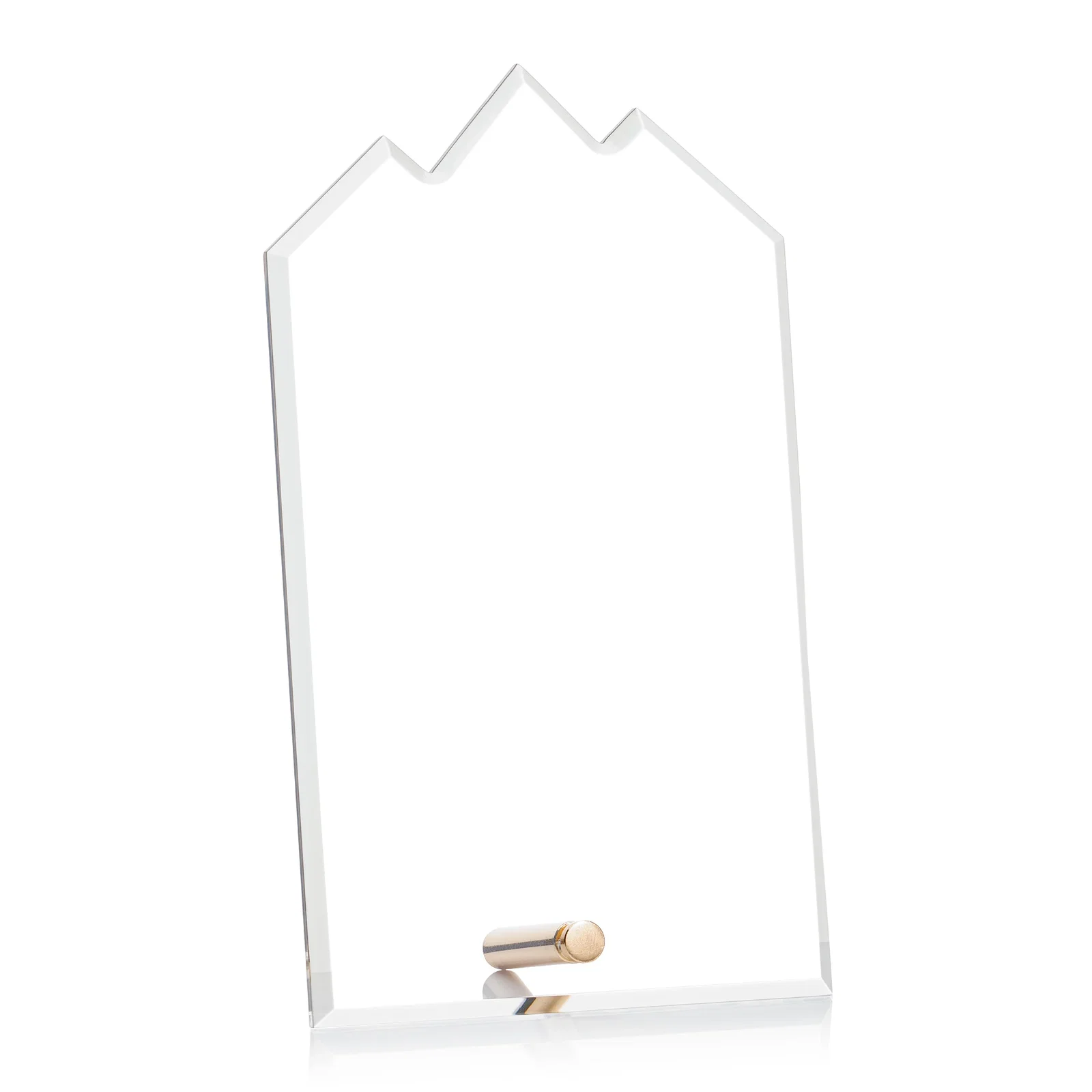 Personalized Beveled Acrylic Mountain Peak Award with Easel Pin for volunteer appreciation