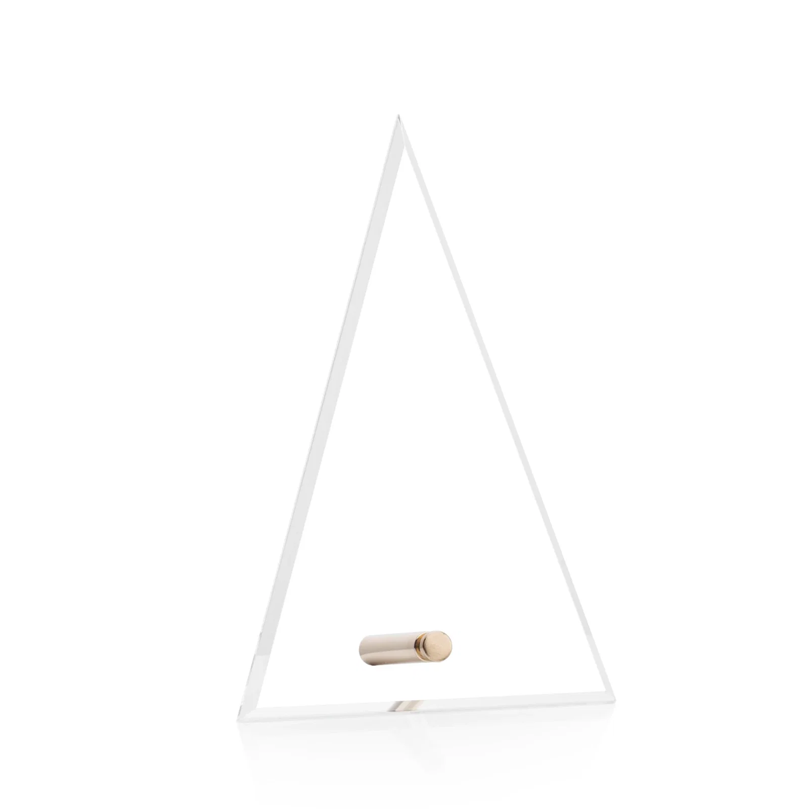 Personalized Beveled Acrylic Pyramid Tower Award with Easel Pin for retirement presentations