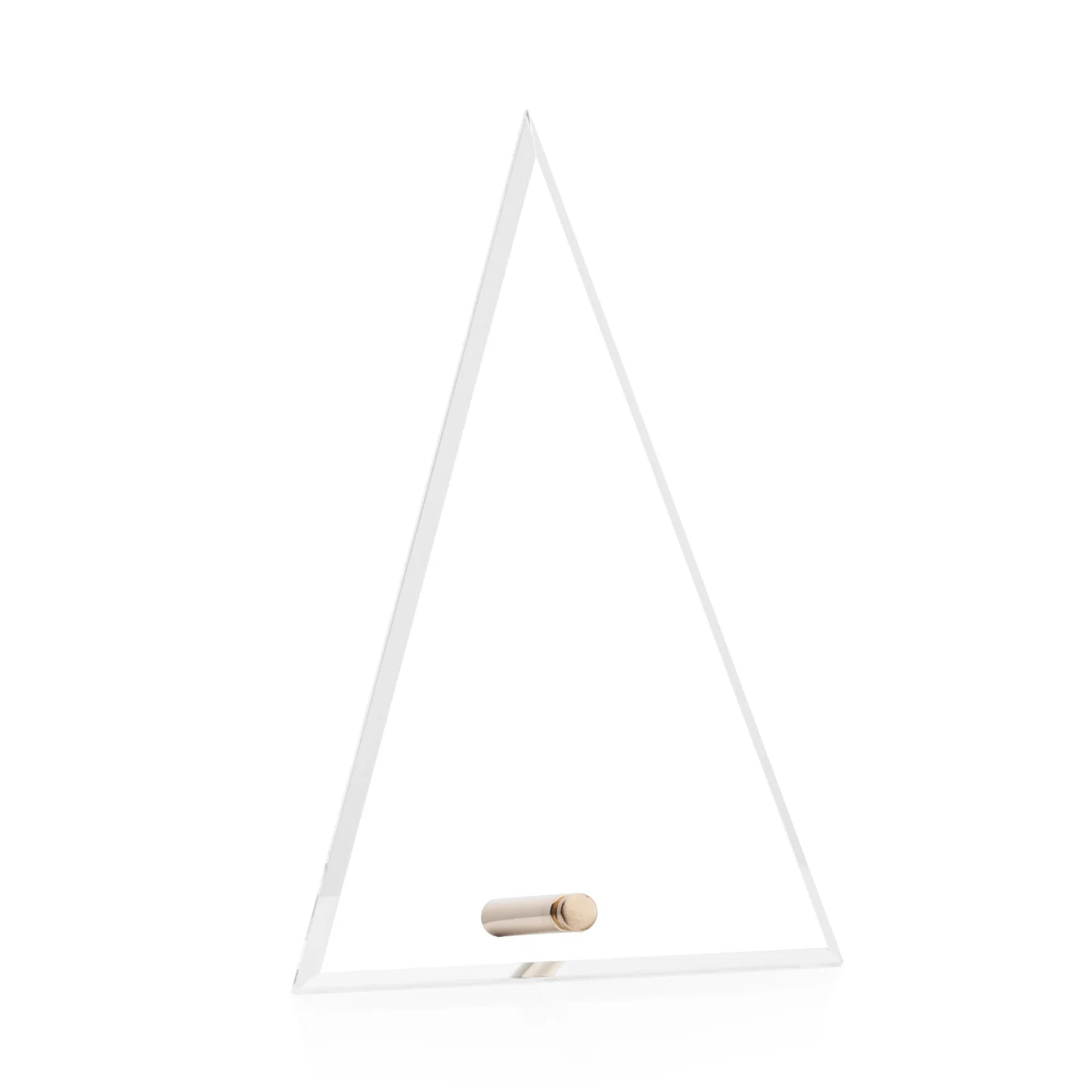 Personalized Beveled Acrylic Pyramid Tower Award with Easel Pin for team milestone celebrations