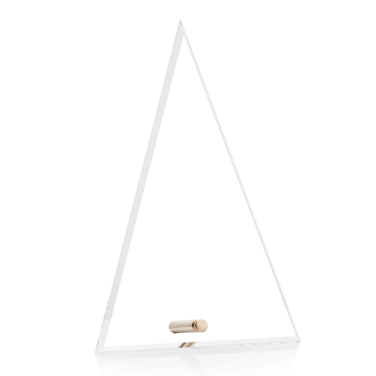 Personalized Beveled Acrylic Pyramid Tower Award with Easel Pin for donor appreciation