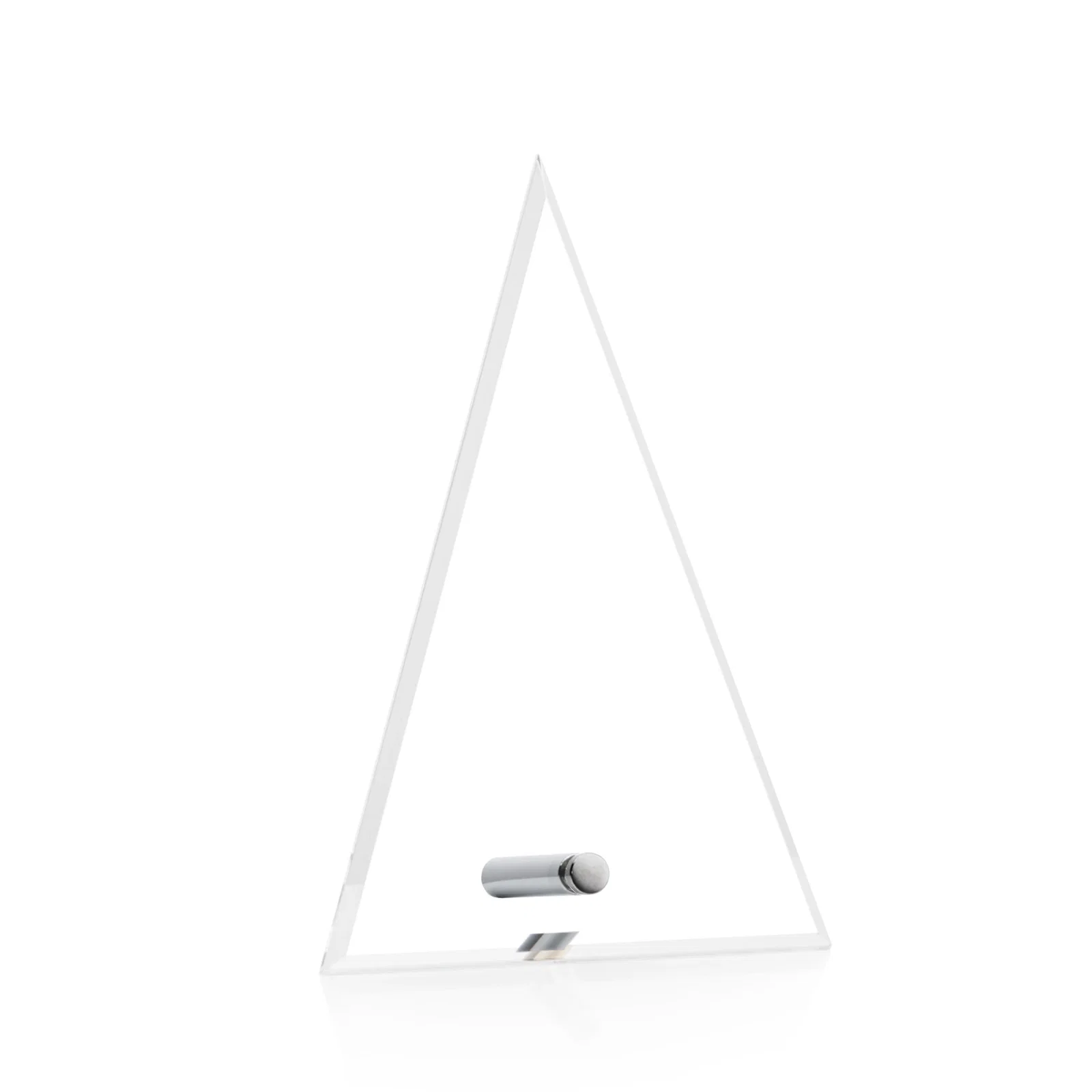 Personalized Beveled Acrylic Pyramid Tower Award with Easel Pin for volunteer appreciation