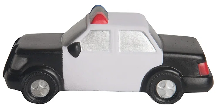 Imprinted Police Car Stress Reliever — view 2