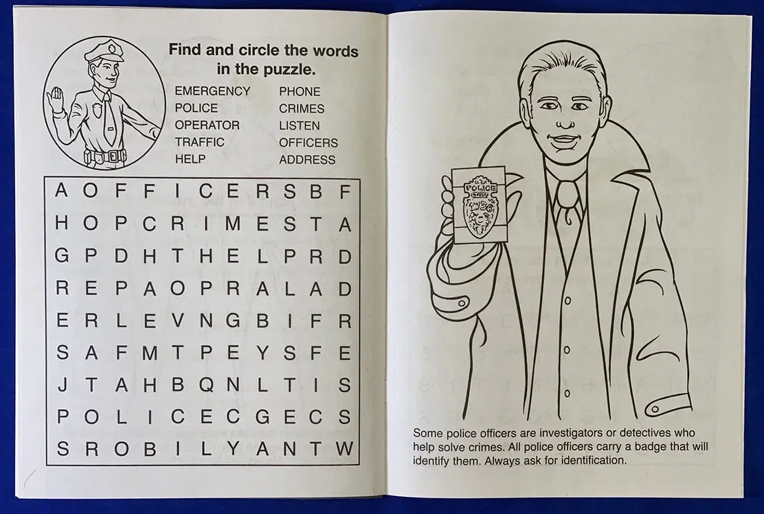 Police Officers Care Coloring Book — view 2