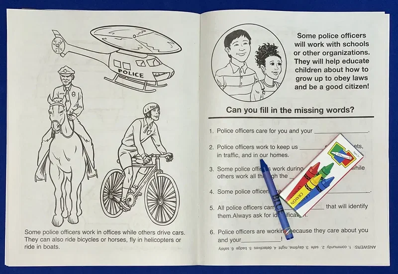 Police Officers Care Coloring Book — view 4