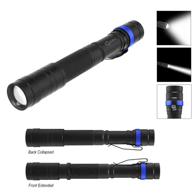 Slim six inch flashlight sized for a jacket pocket