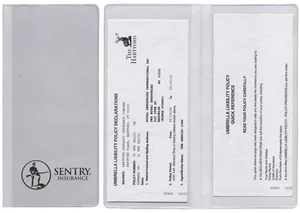 Policy & Document Holder with 2 Clear Full Pockets