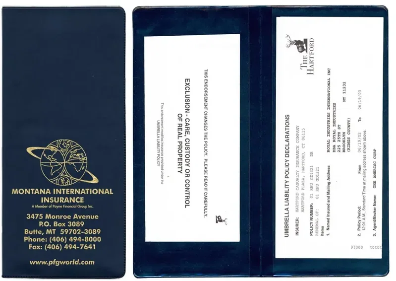 Policy & Document Holder with 2 Clear Full Pockets — view 5