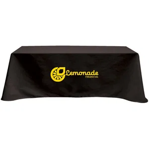 Poly-Cotton 4-Sided Table Cover, Fits 8 ft Standard Table