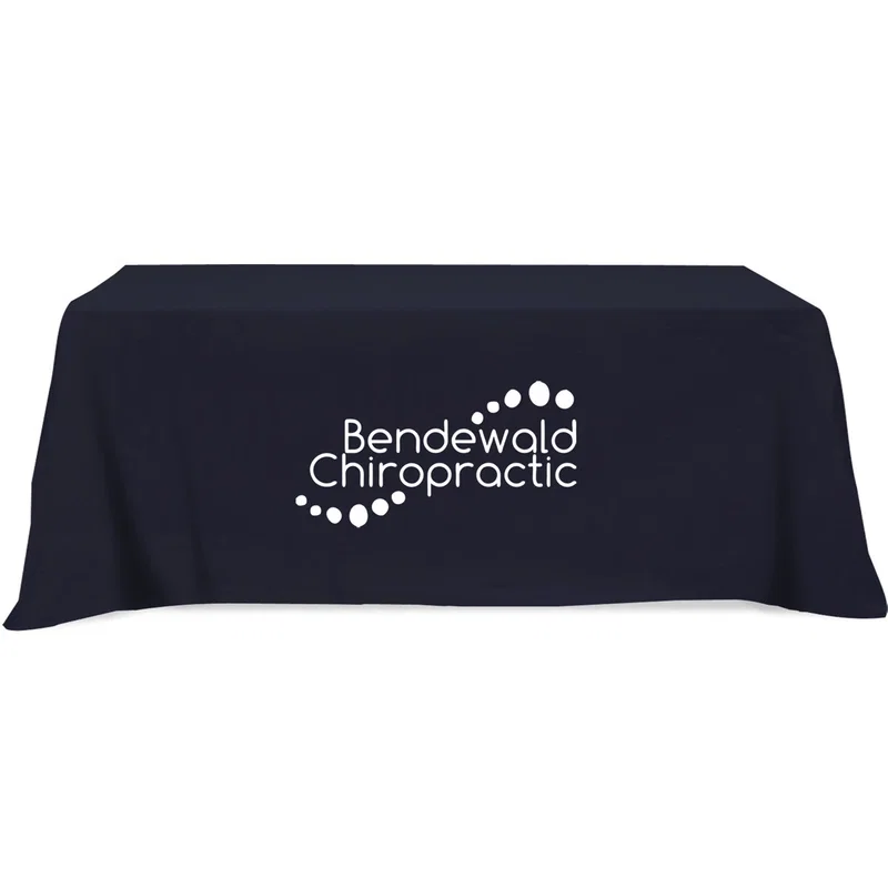 Flat 4-sided Table Cover - fits 8 foot standard table: Poly-Cotton — view 2