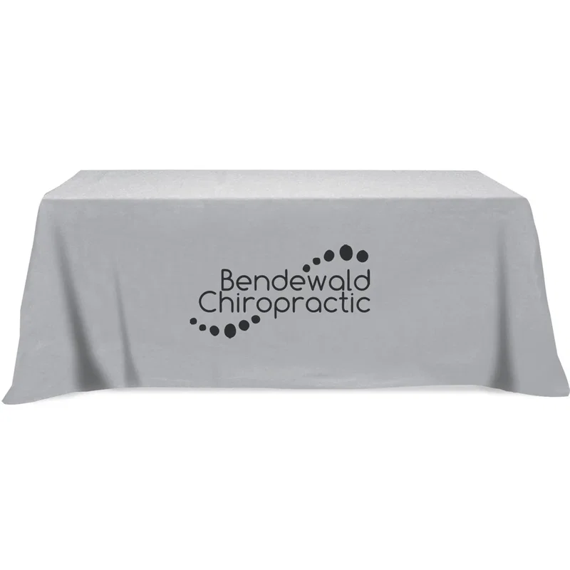 Flat 4-sided Table Cover - fits 8 foot standard table: Poly-Cotton — view 4