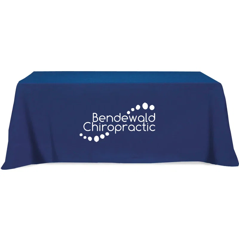Flat 4-sided Table Cover - fits 8 foot standard table: Poly-Cotton — view 5