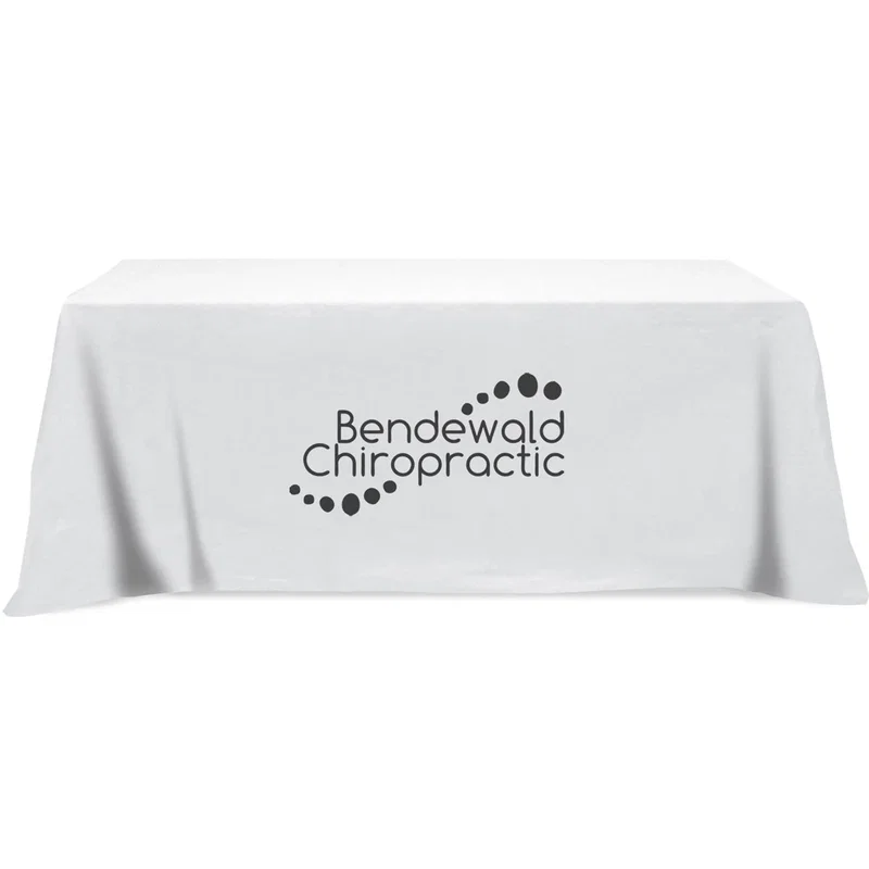 Flat 4-sided Table Cover - fits 8 foot standard table: Poly-Cotton — view 8