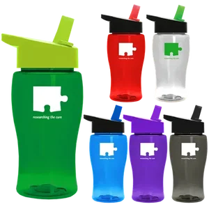 Poly+ Jr. Transparent Bottle with Flip-Straw Lid (18 oz.)