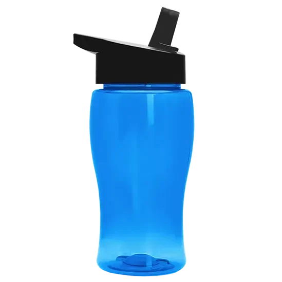 Poly+ Jr. Transparent Bottle with Flip-Straw Lid (18 oz.) — view 2