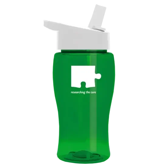 Poly+ Jr. Transparent Bottle with Flip-Straw Lid (18 oz.) — view 3