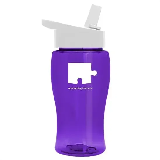 Poly+ Jr. Transparent Bottle with Flip-Straw Lid (18 oz.) — view 4