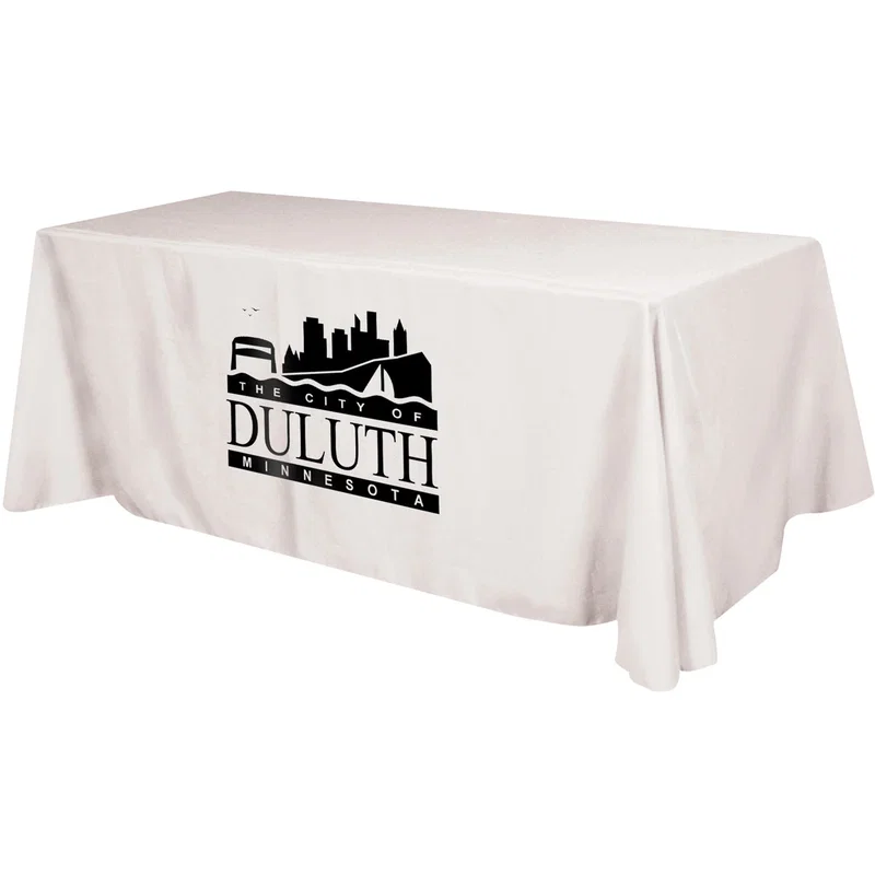 Flat 4-sided Table Cover - fits 8 foot standard table: Polyester — view 2