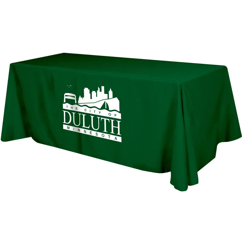 Flat 4-sided Table Cover - fits 8 foot standard table: Polyester — view 4