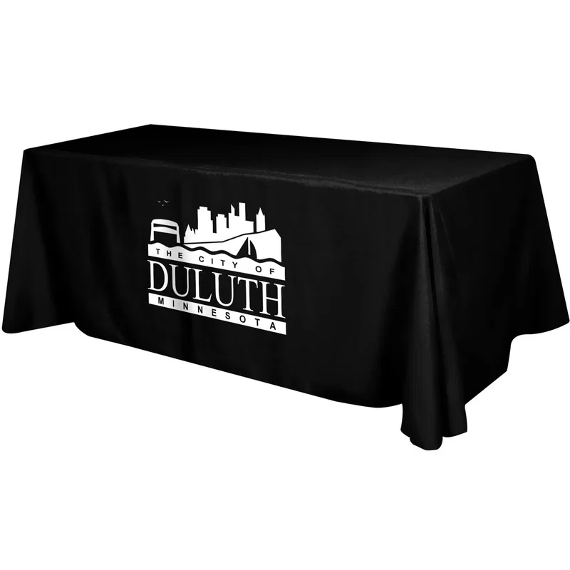 Flat 4-sided Table Cover - fits 8 foot standard table: Polyester — view 5