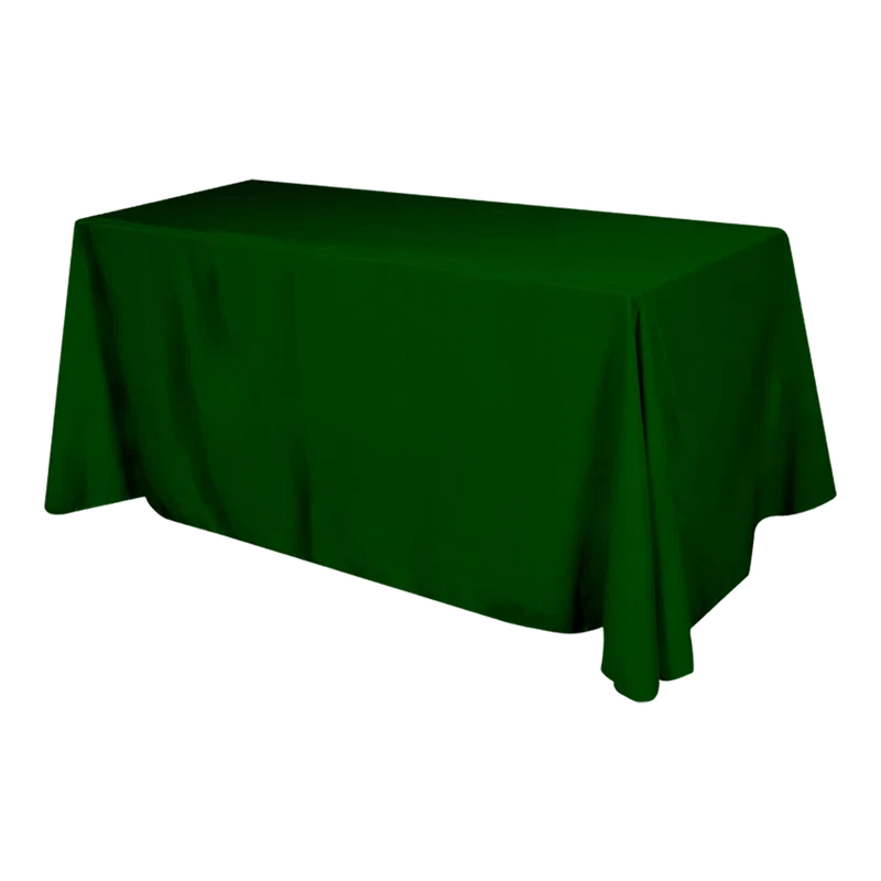 Flat 3-sided Table Cover - fits 6 foot standard table: Polyester — view 4