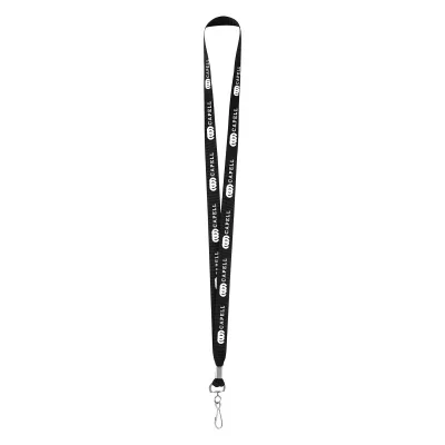 Polyester lanyard fitted with a J hook attachment