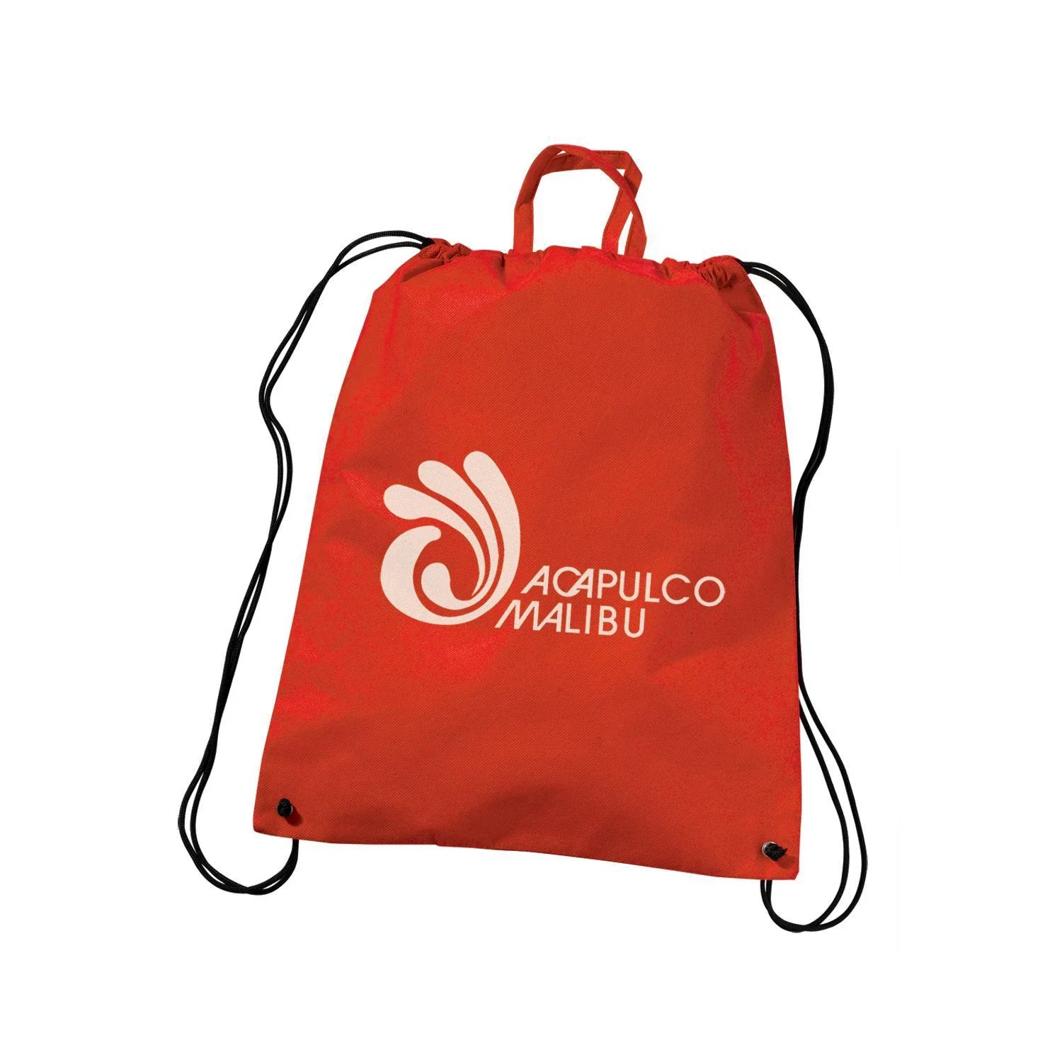 Polytex Drawstring Tote — Red — view 2