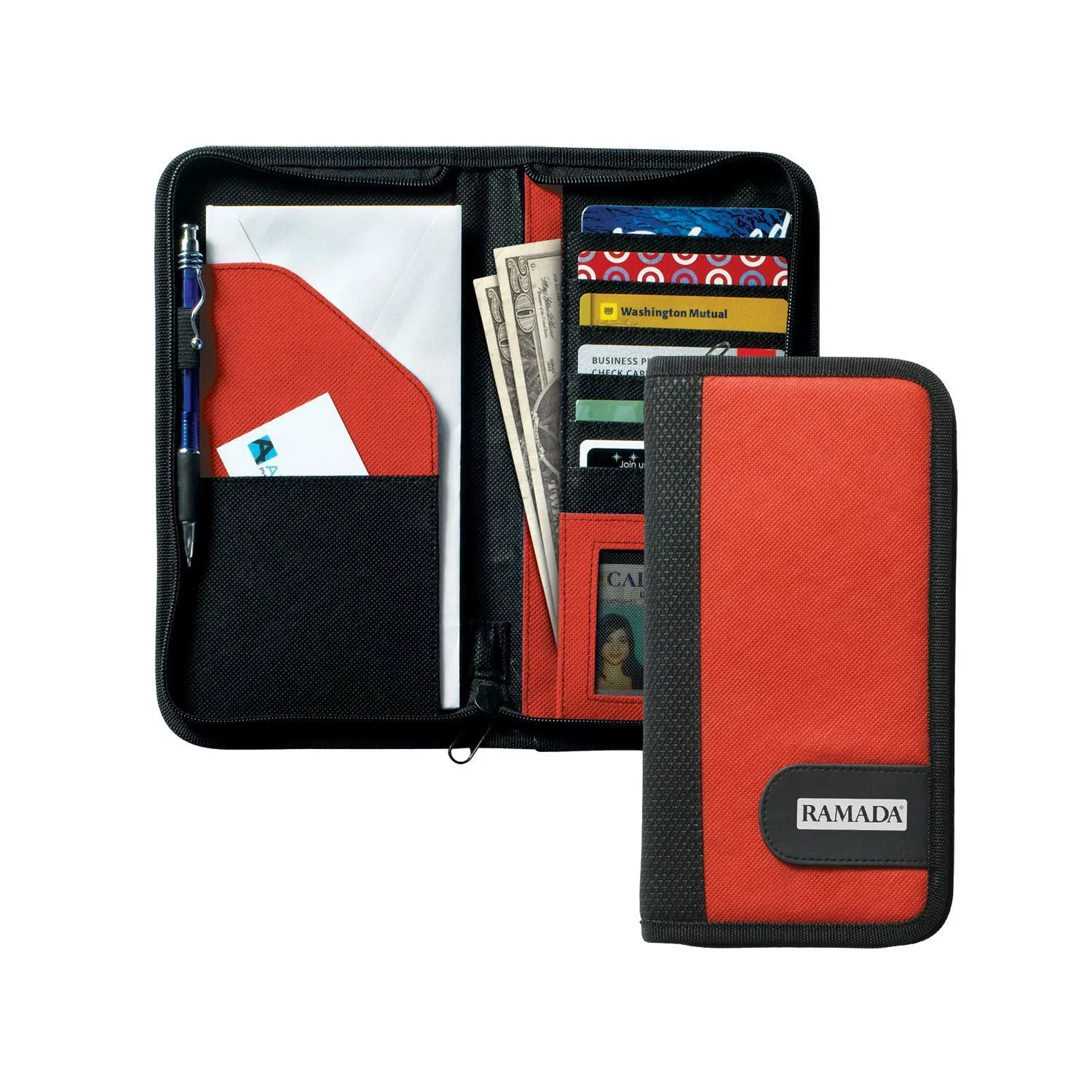 Polytex Passport Wallet — Red — view 2
