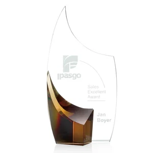 Rust and Clear Optical Crystal Peak Award