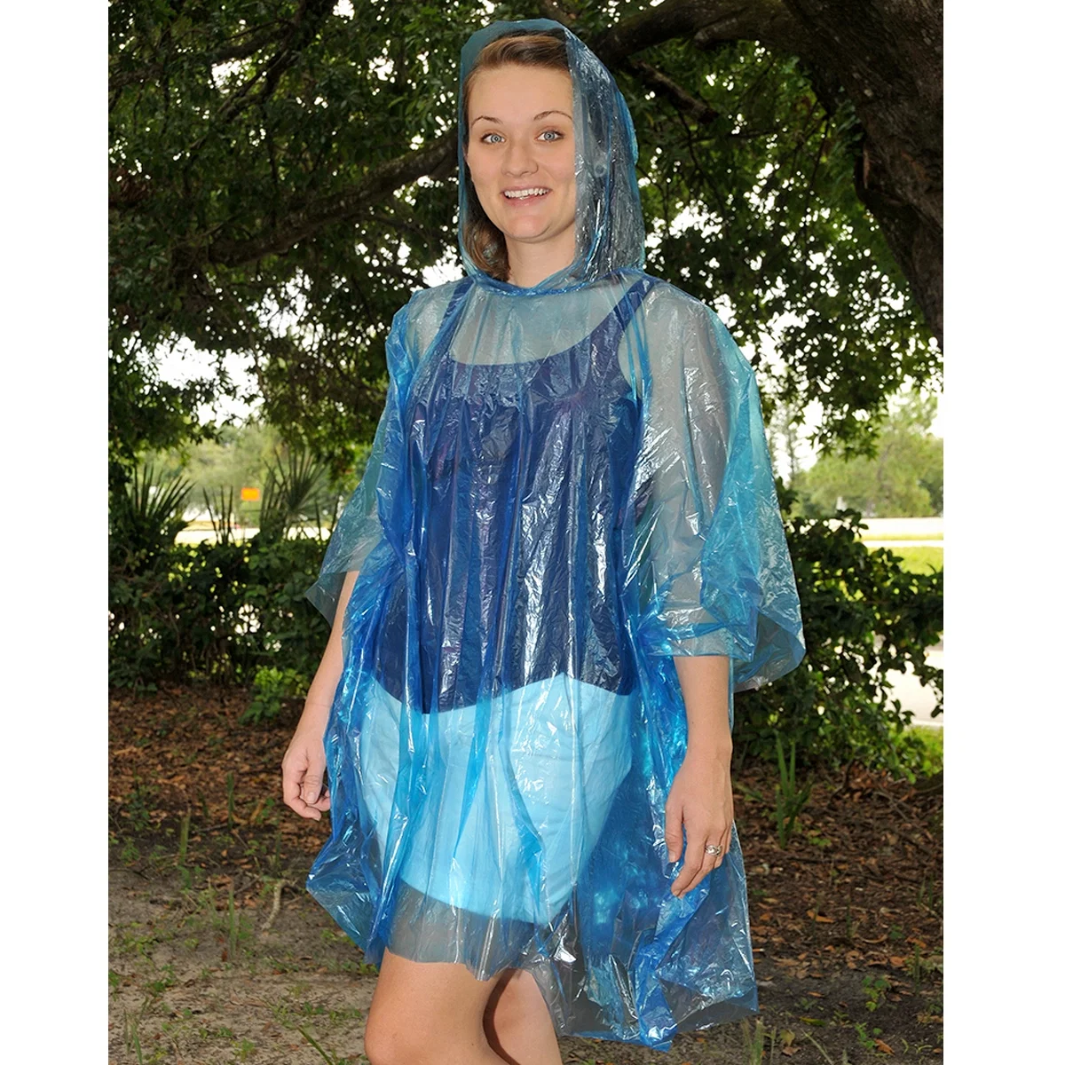 Poncho Ball Key Chain being worn