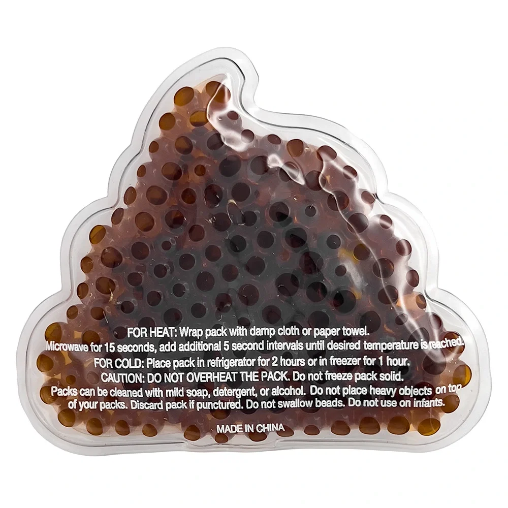 Poo Emoji Gel Beads Hot/Cold Pack — view 2