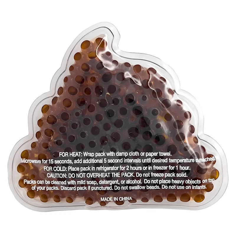 Poo Emoji Gel Beads Hot/Cold Pack — view 2