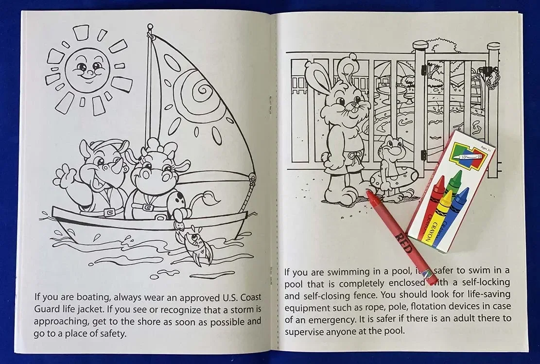 Pool and Water Safety Coloring & Activity Book — view 2