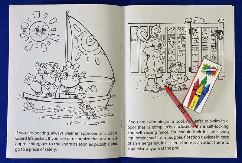 Pool and Water Safety Coloring & Activity Book — view 2